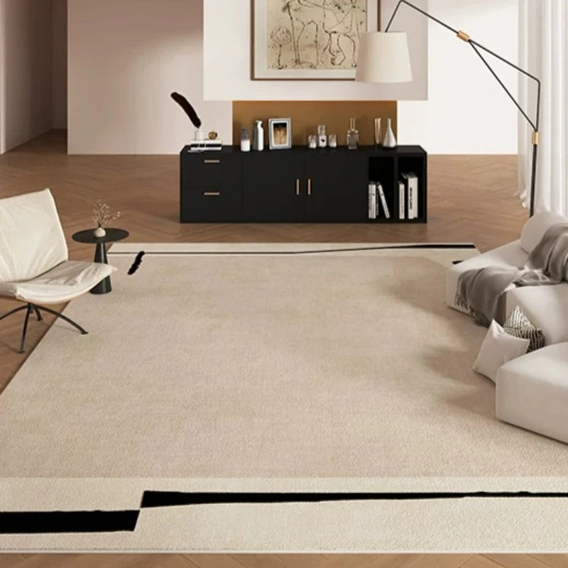 Retro Style Living Room Decoration Soft Carpet Large Area Rugs for Bedroom Washable Study Floor Mat Anti-slip Cloakroom Line Rug