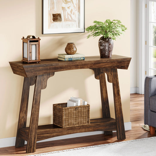 Tribesigns Wooden Console Table With Storage Shelf For Entryway