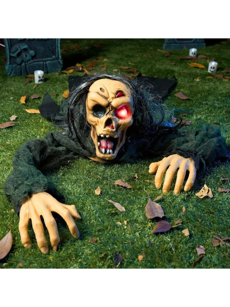 Zombie Groundbreaker Halloween Graveyard Outdoor Decor With Sound And Eyes