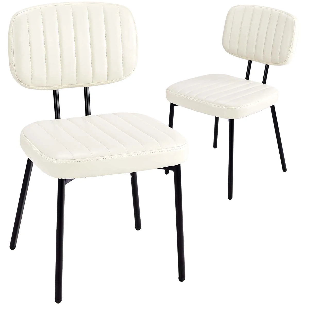JHK Ergonomic PU Leather Dining Chairs With Lumbar Support