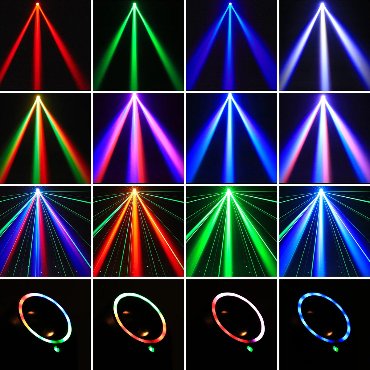 U'King Mini 30W Spot Beam Moving Head Light LED 4IN1 RGBW Effect Strobe Stage Light DMX Sound Activated DJ Disco Bar Party Light