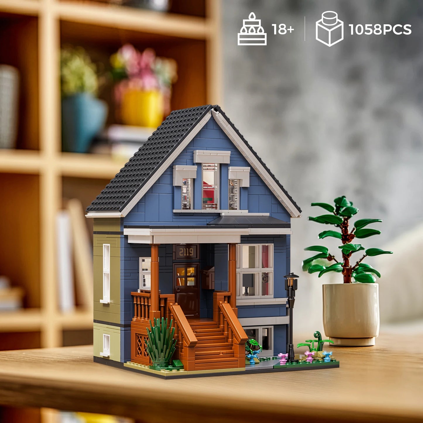 Gallagher House Architecture Model Building Blocks Set Room Decor Display Ornament DIY Creative Desktop Birthday Gift Fans Adult