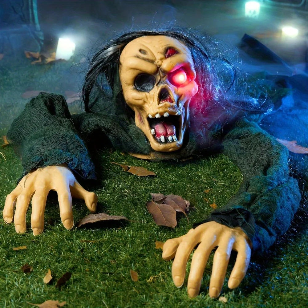 Zombie Groundbreaker Halloween Graveyard Outdoor Decor With Sound And Eyes