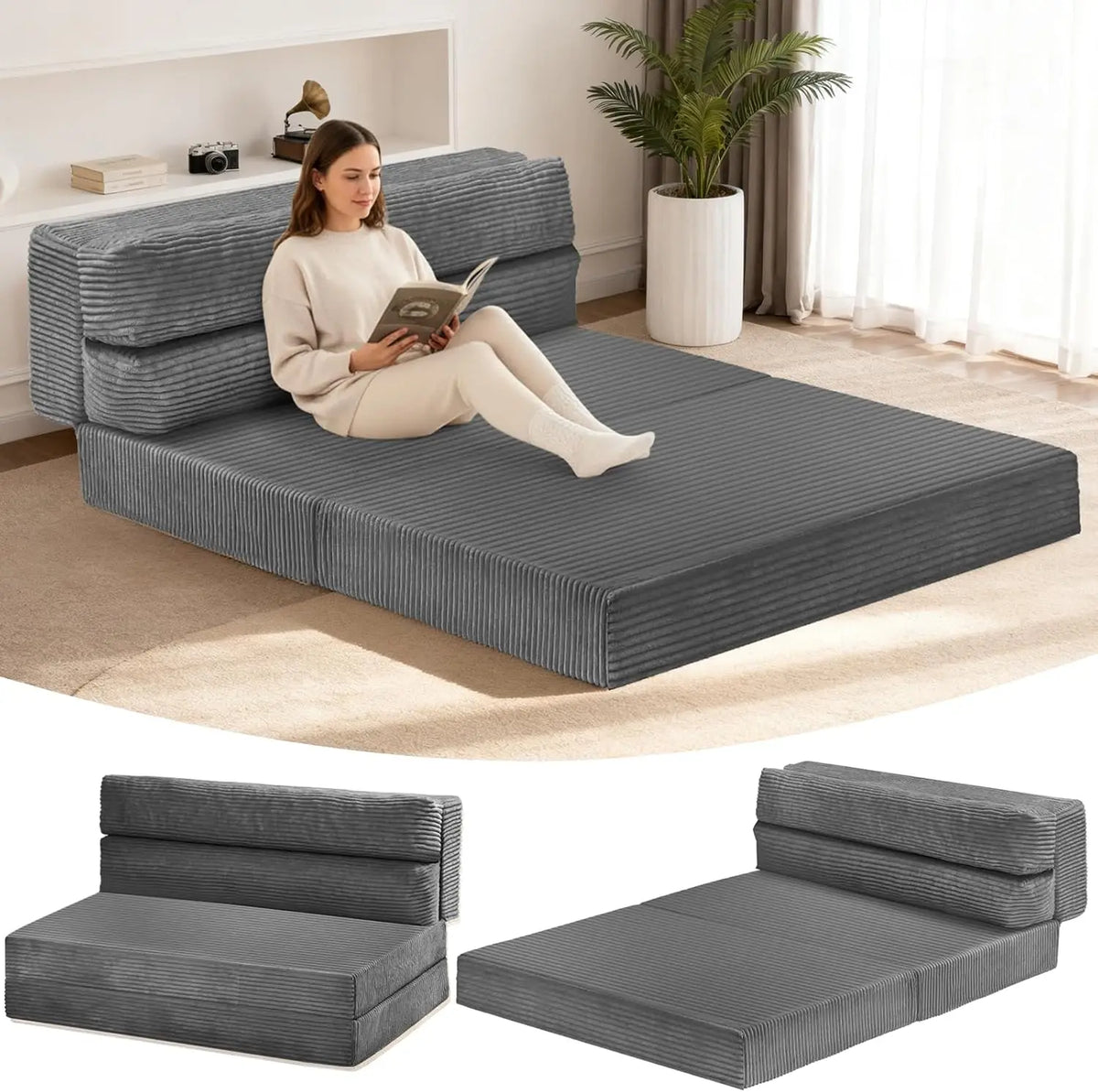 Novilla Folding Mattress Sofa Bed for Living Room and Guests