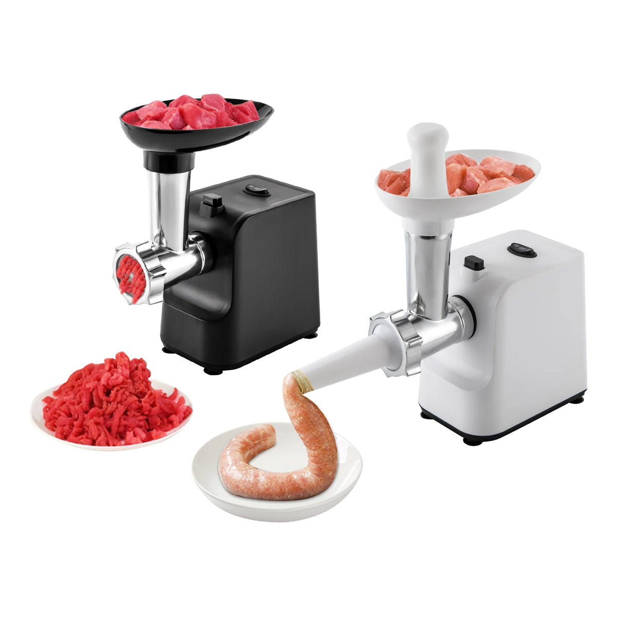 1000W Electric Meat Grinder Sausage Stuffer With Three Plates