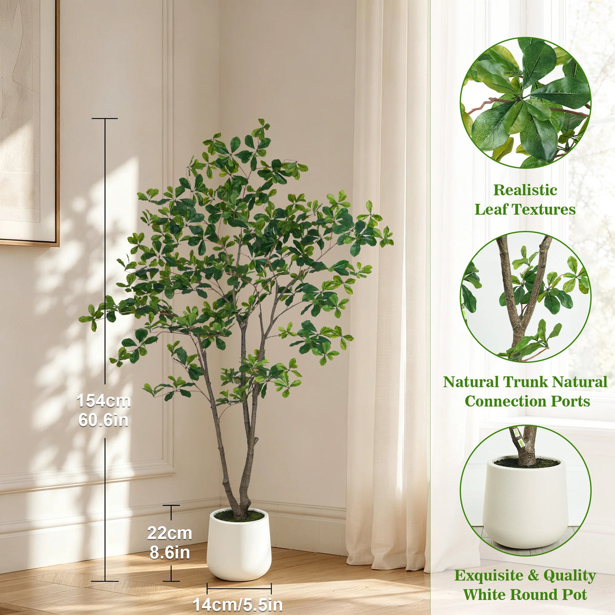 Olitree Faux Black Olive Tree Indoor Floor Decor With Pot