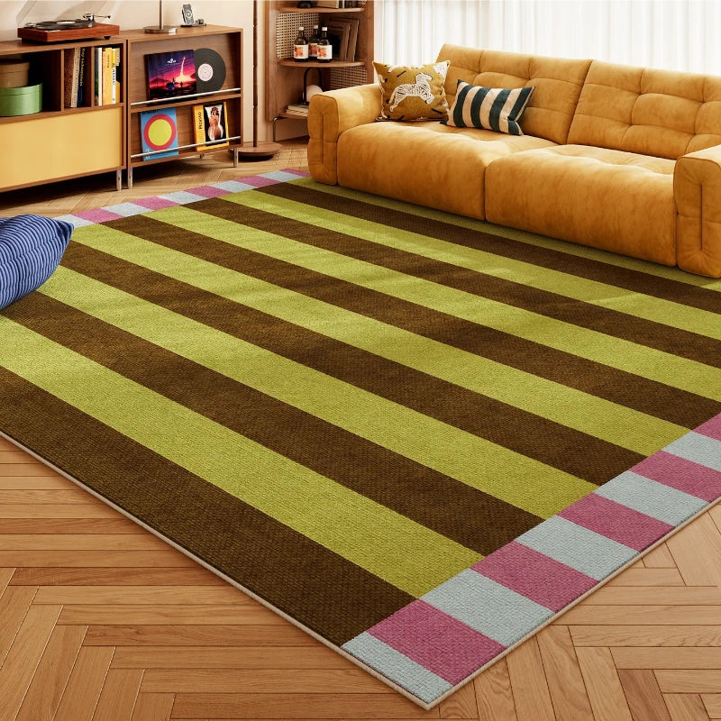 Nordic Geometric Polyester Washable Rug For Living Room
