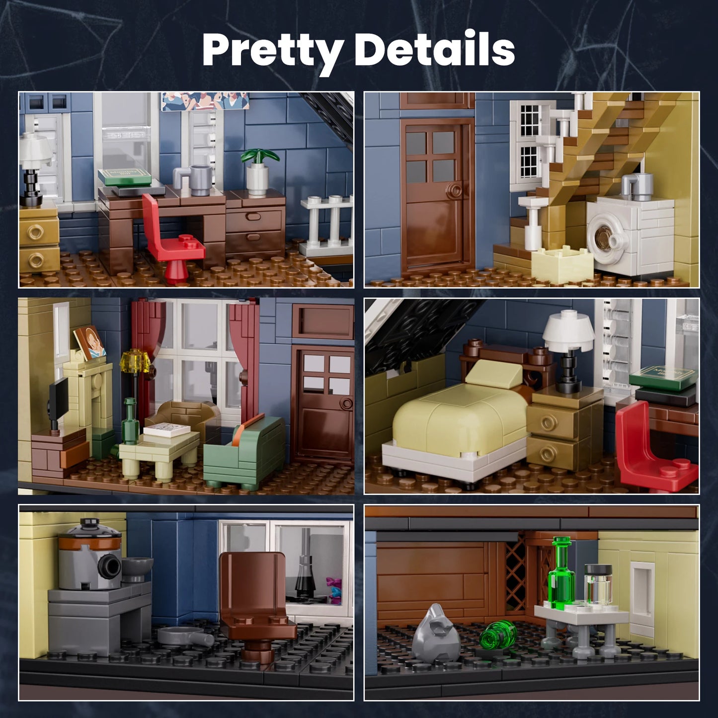 Gallagher House Architecture Model Building Blocks Set Room Decor Display Ornament DIY Creative Desktop Birthday Gift Fans Adult