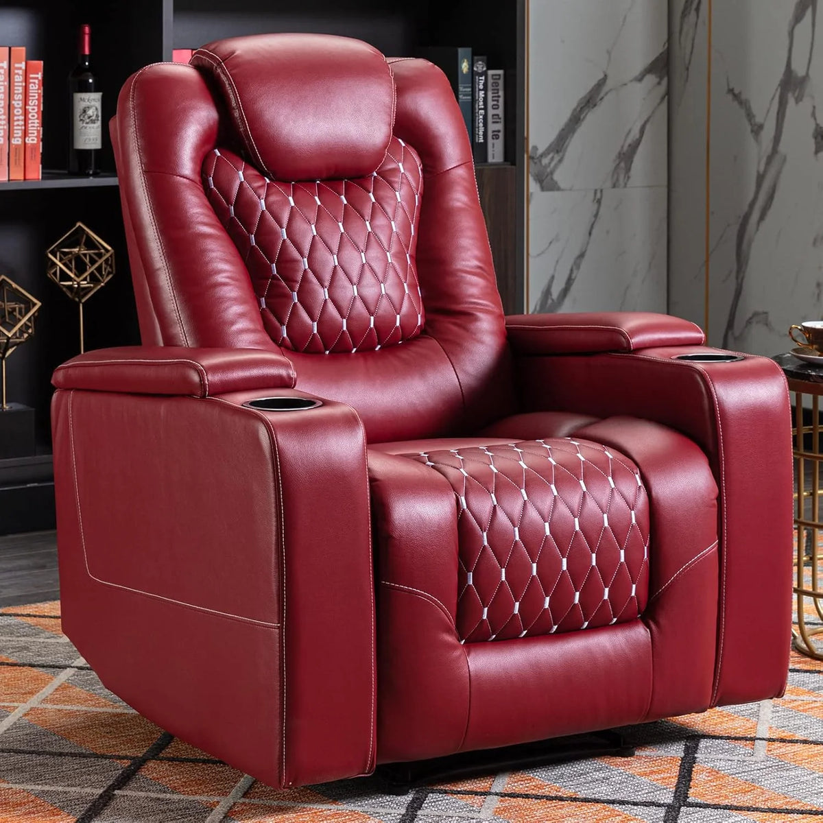 EBELLO Power Recliner Chair With USB Ports And Cup Holders