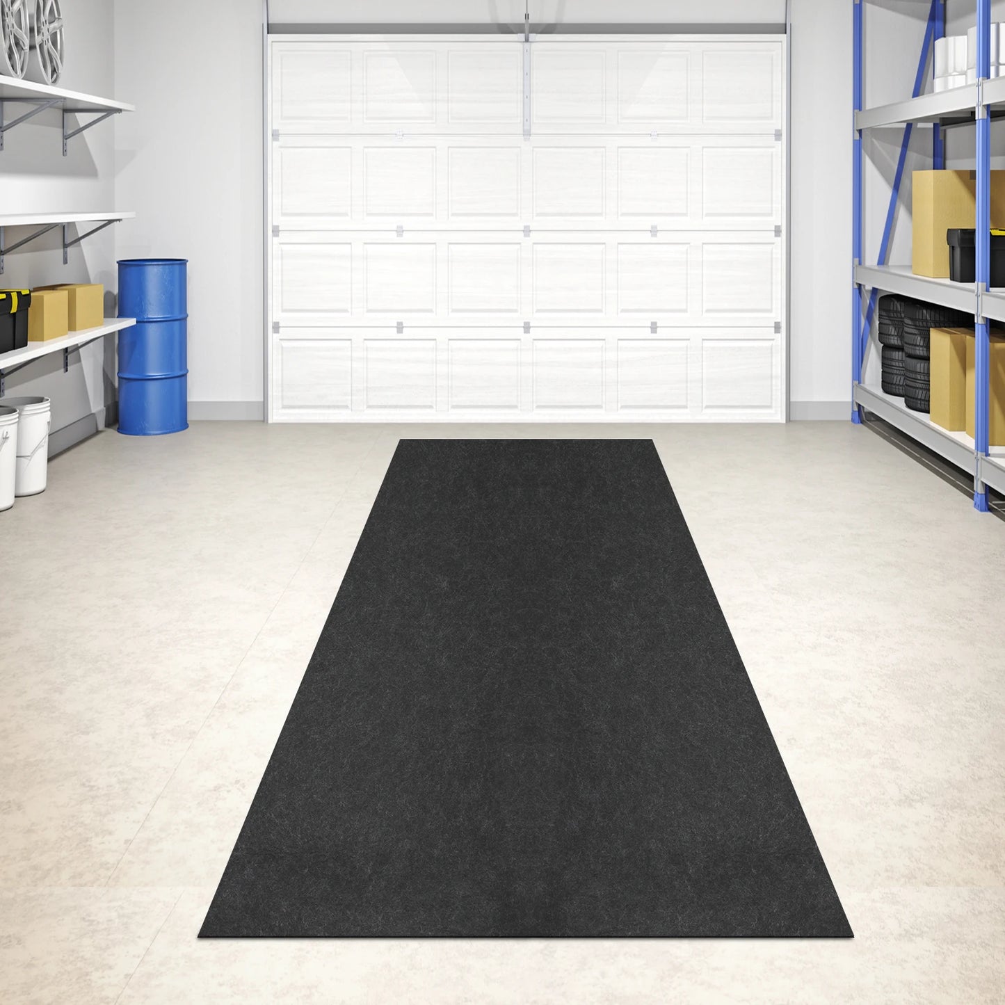Waterproof Garage Floor Mat, Non-Slip Oil Resistant Pe Backing Mat For Garage, Workshop, Warehouse, Easy To Clean & Cut，Garage Floor Mat, Garage Non-Slip Mat, Floor Protection Mat