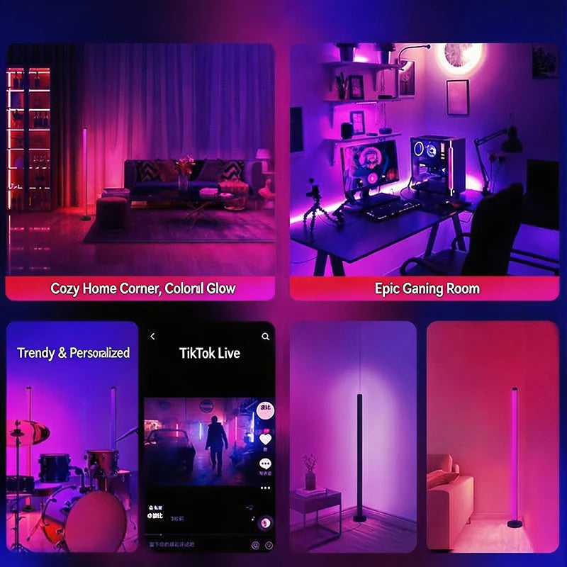 Noveyee Modern Led Floor Lamp Music Sync Smart Mood Light