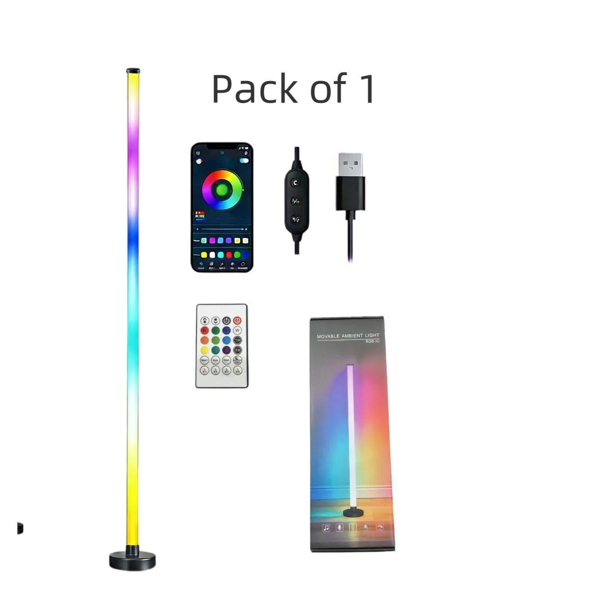 Noveyee Modern Led Floor Lamp Music Sync Smart Mood Light