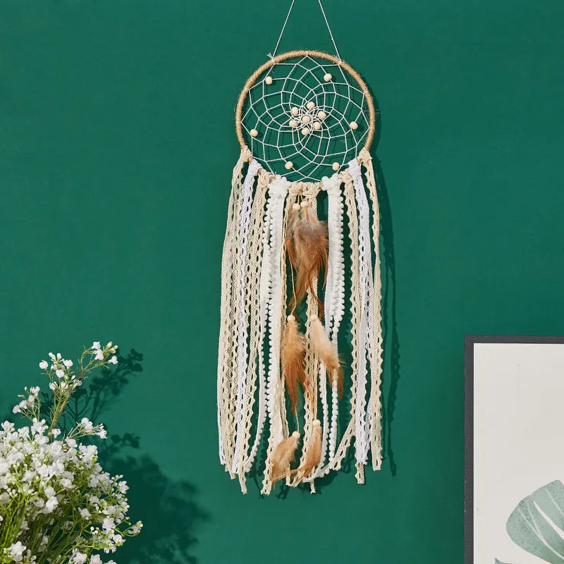 Handcrafted Dream Catcher Moon And Sun Bohemian Wall Art