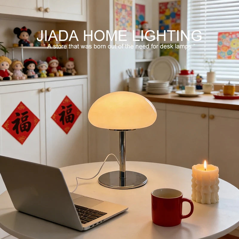 Decorative Cloud Glass Bedside Lamp For Bedroom And Study