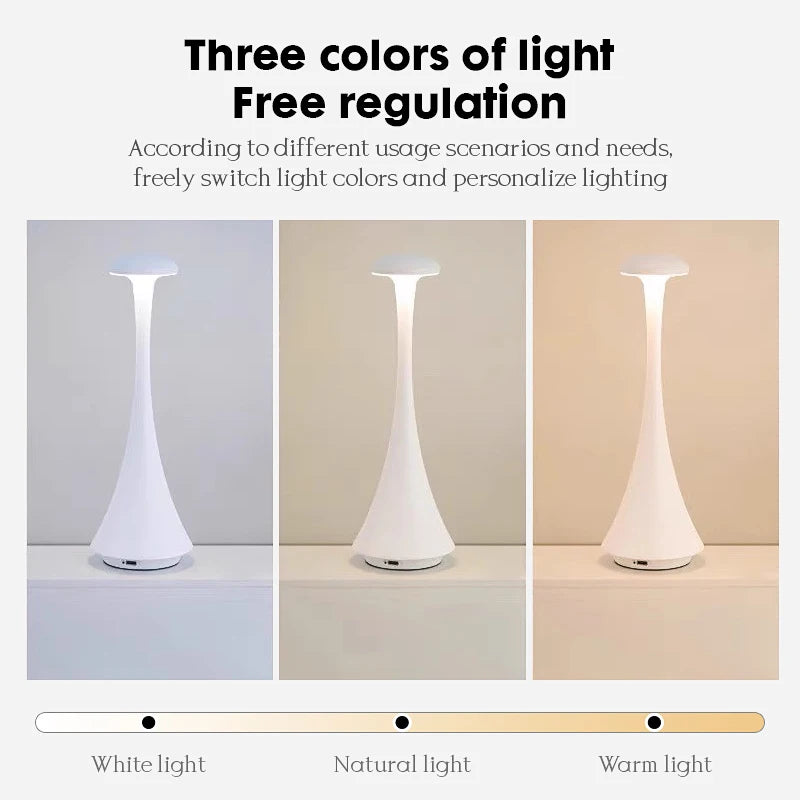 Feng Long Ye Aluminum LED Desk Lamp Touch Control Mushroom