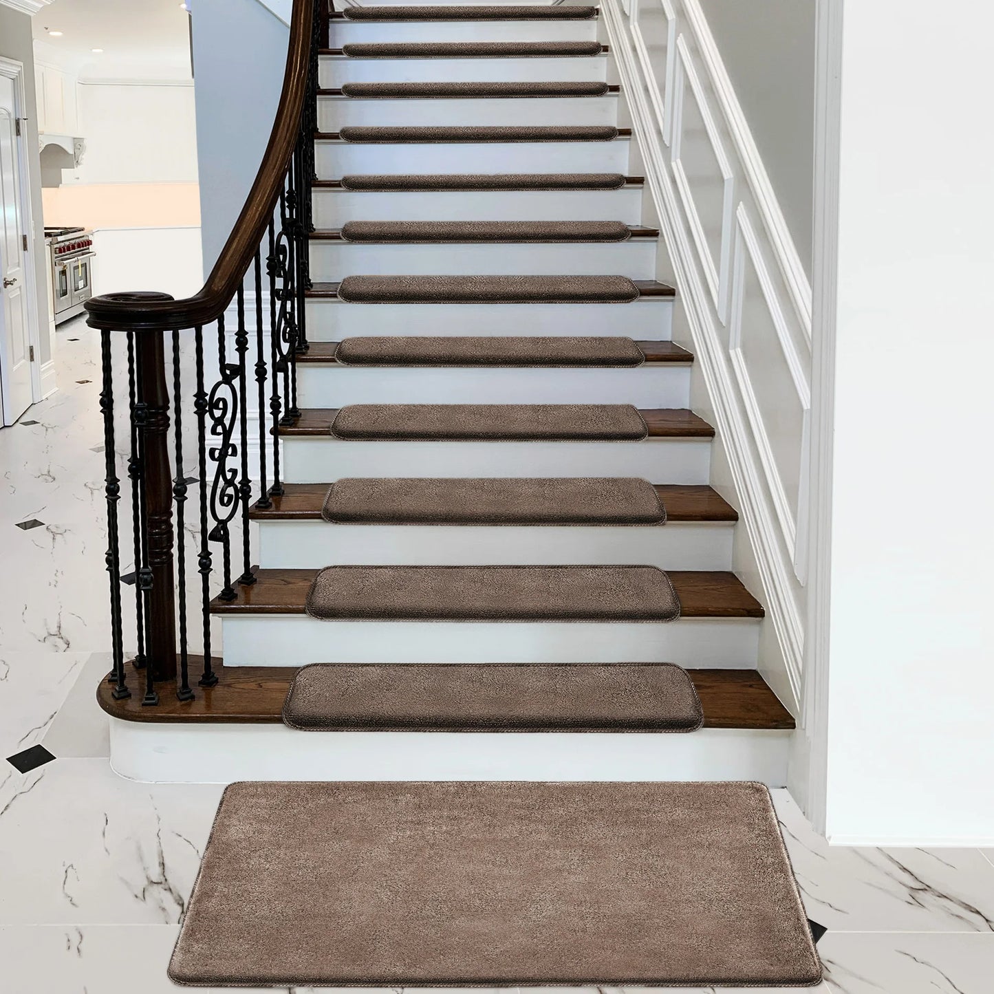 Ultra Plush Non Slip Stair Treads Self Adhesive Carpet Mats