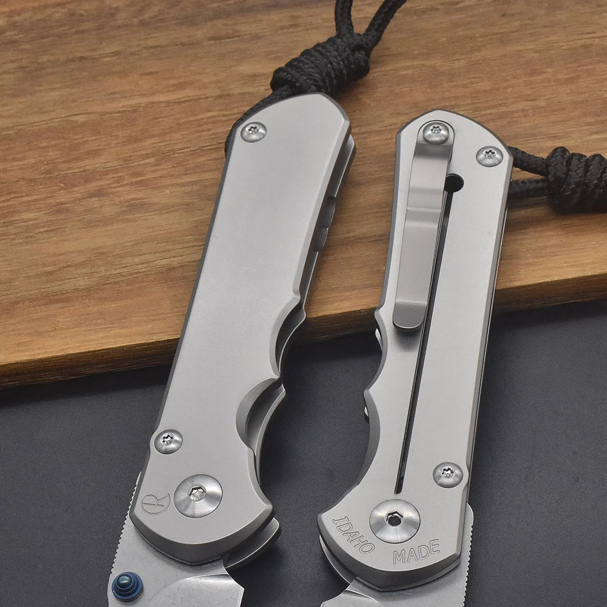 CR S35VN Blade | Stonewashed Titanium Alloy Outdoor Camping Knife | Ball Bearing EDC Survival Tool | High Hardness Ultra-Sharp