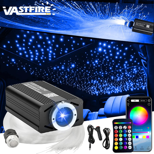 BRIVULGENT RGBW Fiber Optic Starlight Headliner Kit With Remote