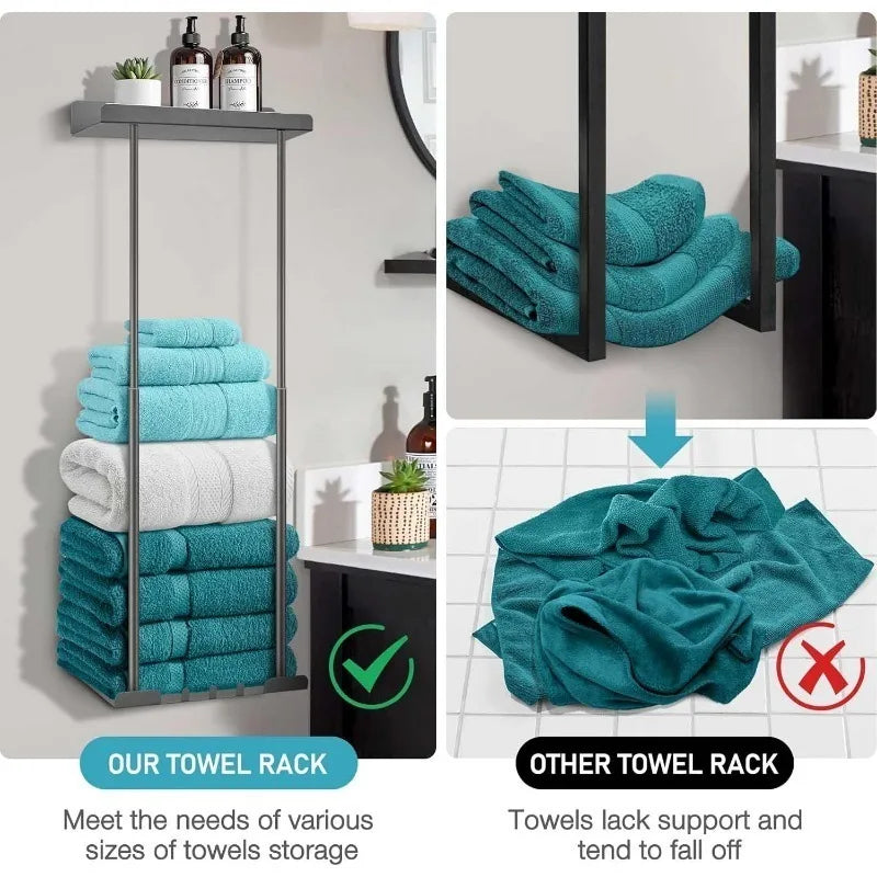 Bathroom wall mounted towel rack,bathroom decorative towel rack, towel hanging rack,roll towel storage,Bathroom Towel Holder