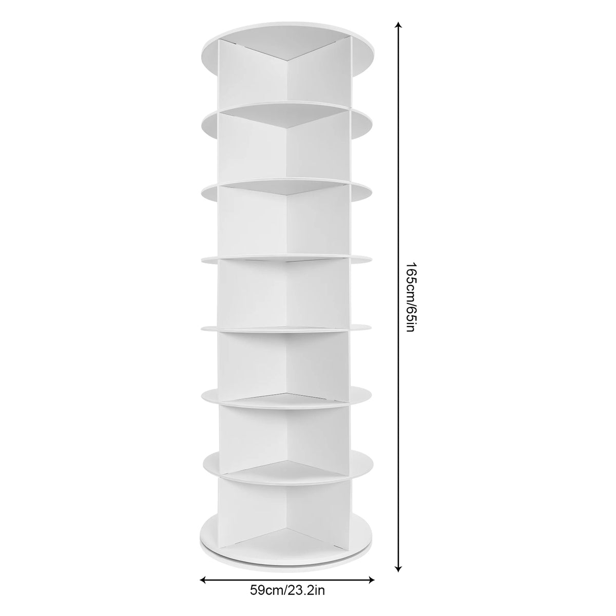 6/7 Tier 360° Rotating Shoe Rack Organizer Multifunctional PVC Sheet Shoe Rack Home Space Saving Corner Tower for Hats Bags Books Holds 24/28 Pairs of Shoes