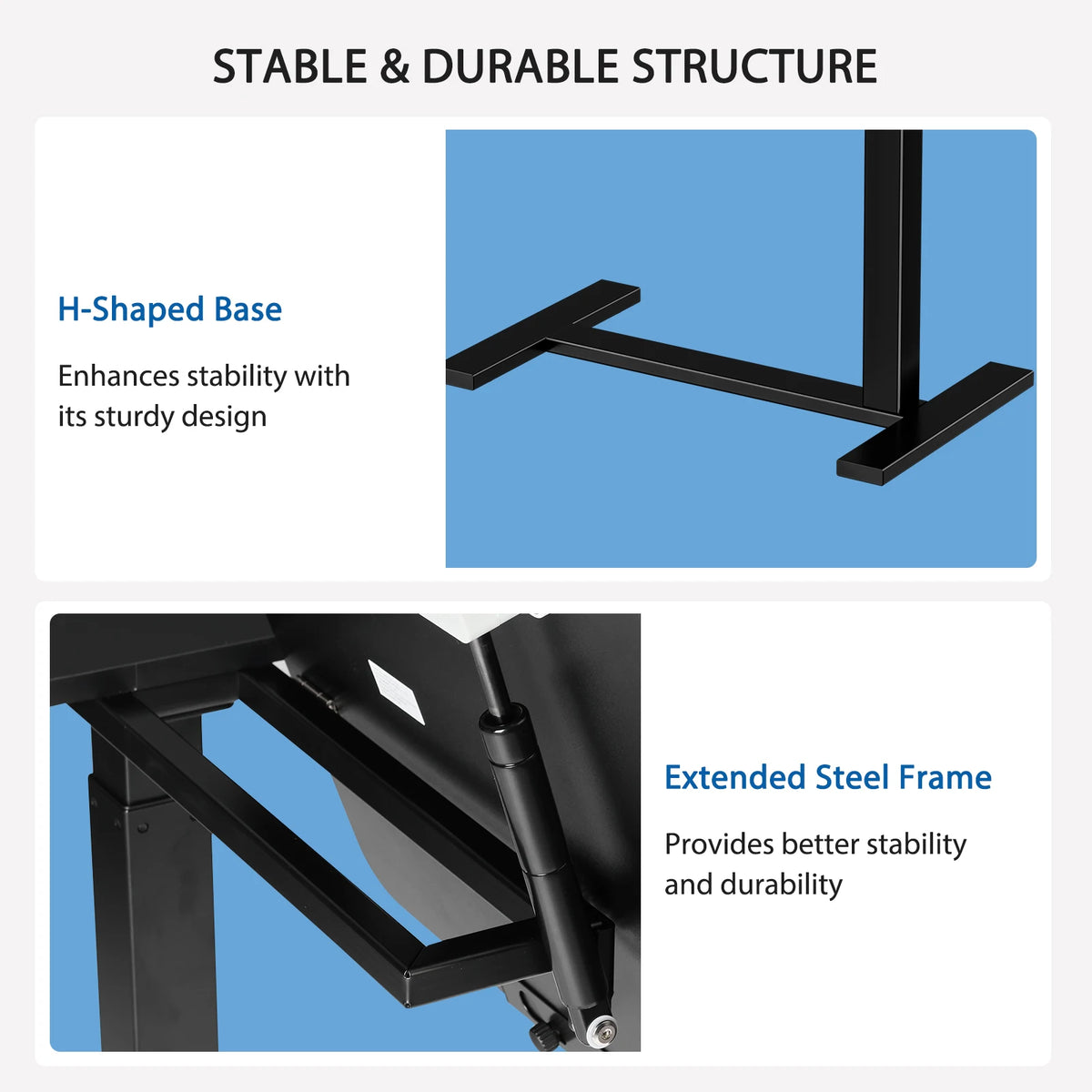 JHK Adjustable Overbed Bedside Lap Desk With Tilt Top