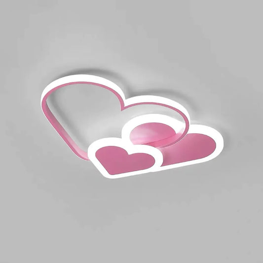 Heart Shaped LED Ceiling Light With Remote Control Dimmable Design