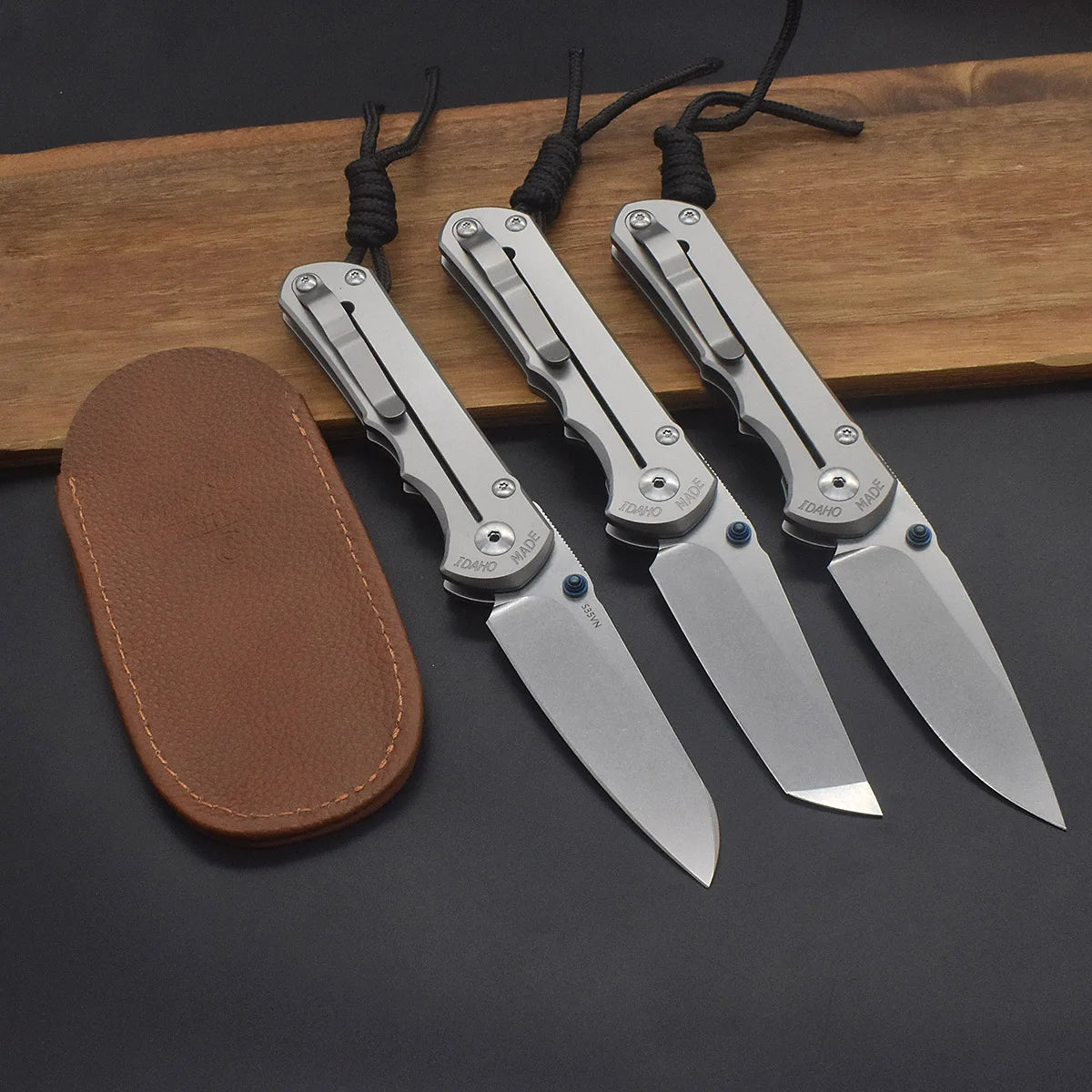 CR S35VN Blade | Stonewashed Titanium Alloy Outdoor Camping Knife | Ball Bearing EDC Survival Tool | High Hardness Ultra-Sharp