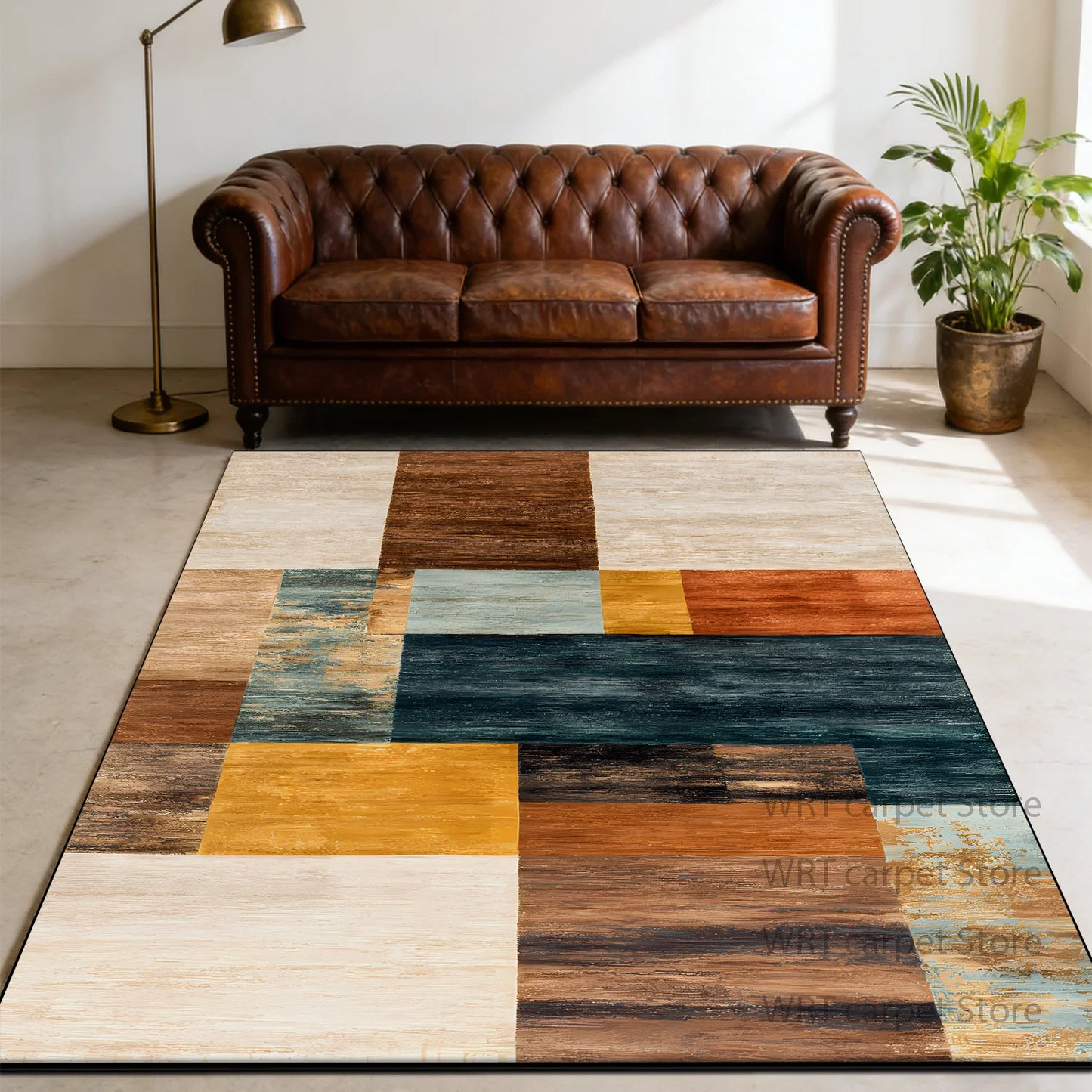 Stylish Geometric Washable Non Slip Area Rug For Home Decor