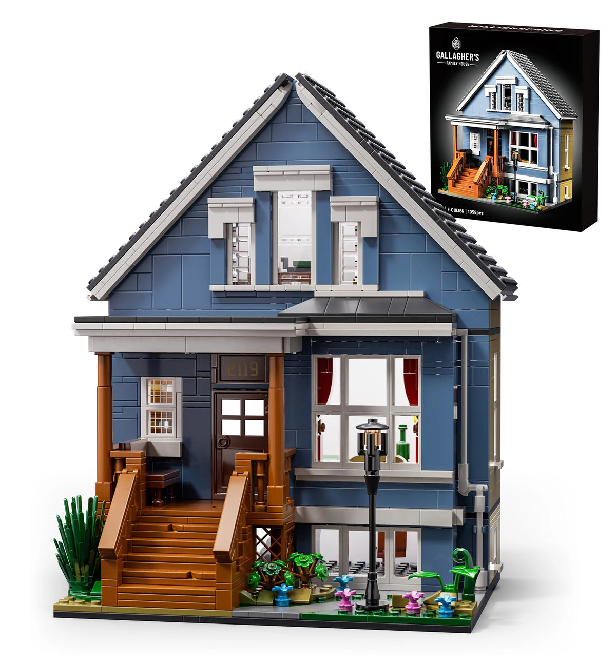 Gallagher House Architecture Model Building Blocks Set Room Decor Display Ornament DIY Creative Desktop Birthday Gift Fans Adult