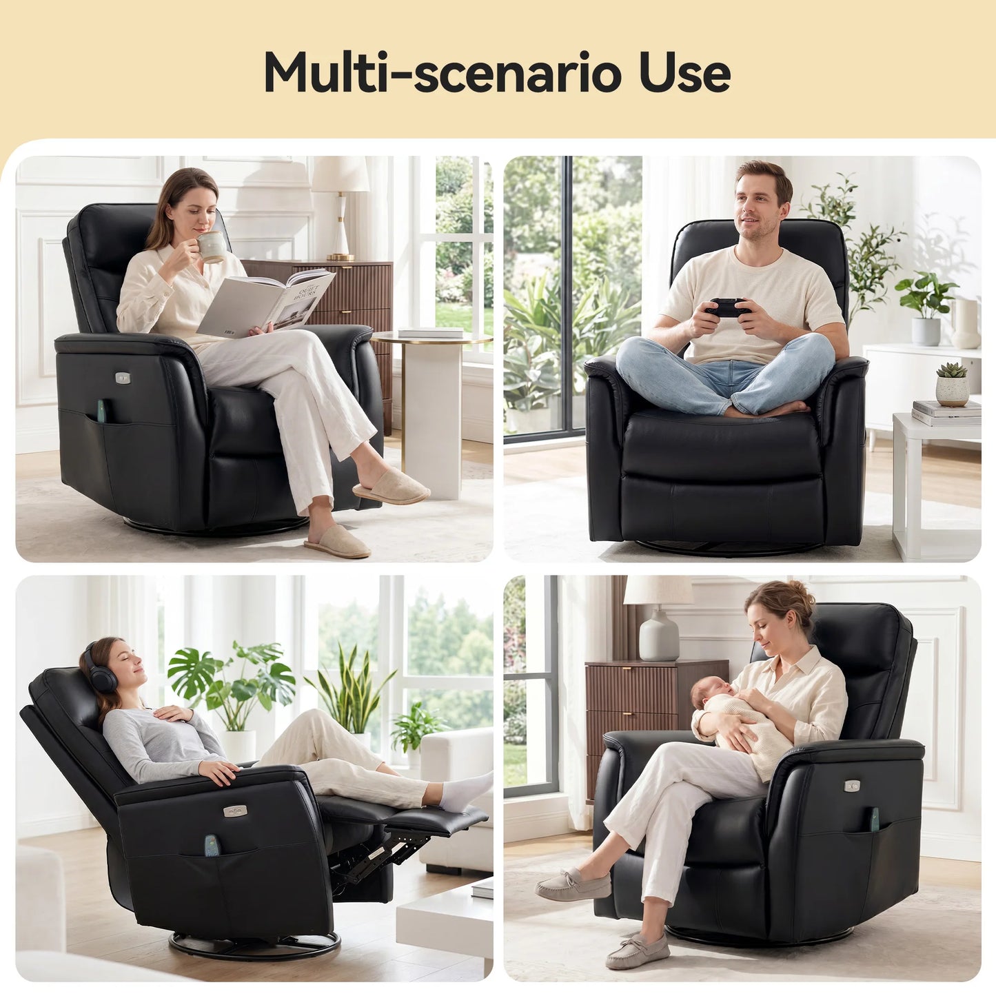 Kerdom Power Lift Recliner Chair With Vibration Massage Heating