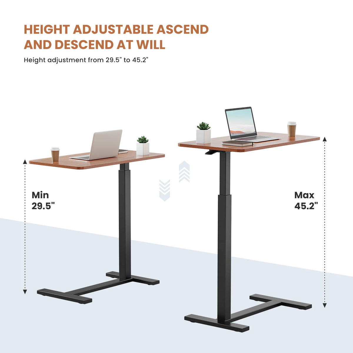 JHK Adjustable Overbed Bedside Table For Laptop And Home Use