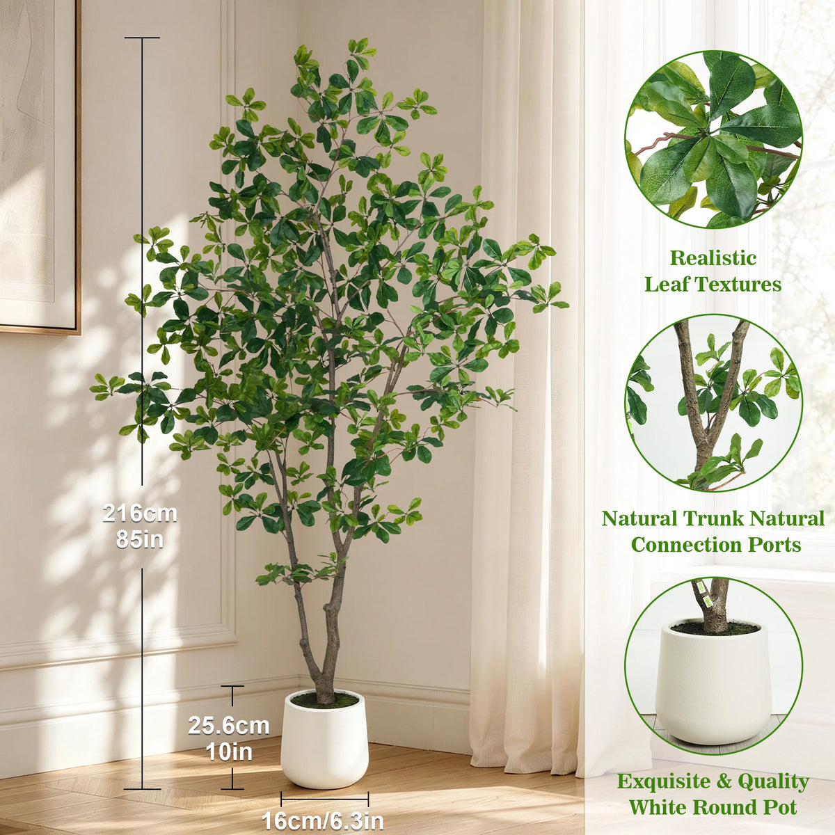 Olitree Faux Black Olive Tree Indoor Floor Decor With Pot