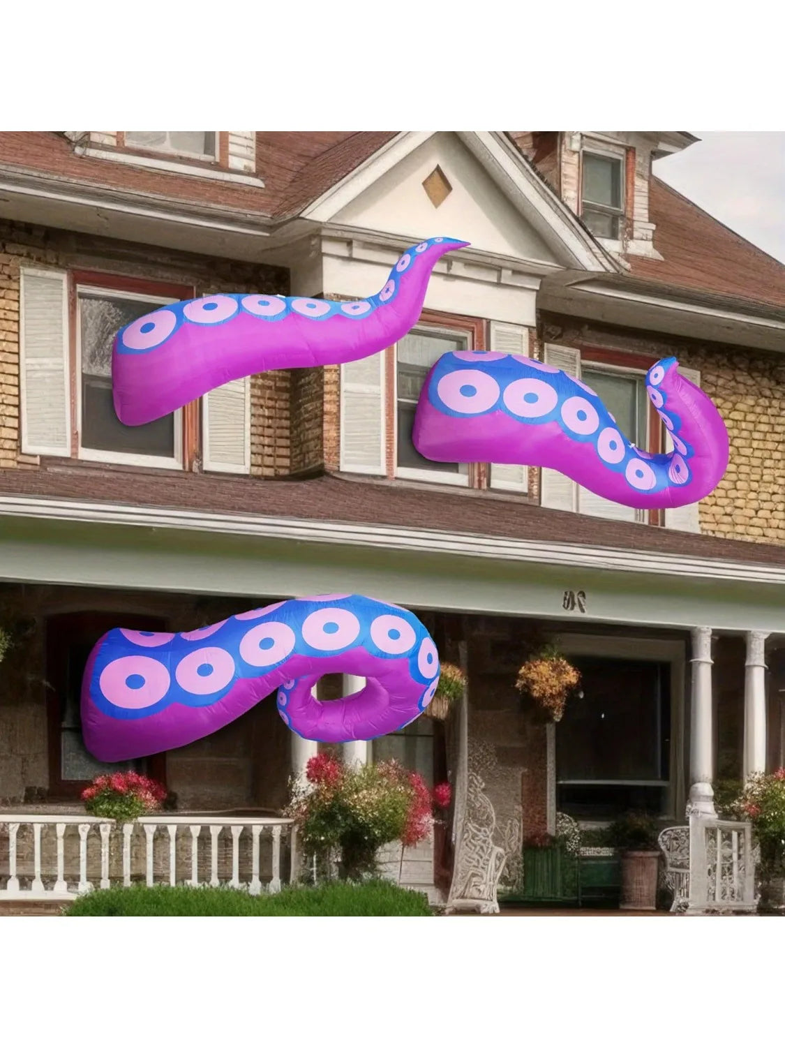 Halloween Inflatable Octopus Tentacle Outdoor Decor With Led Lights