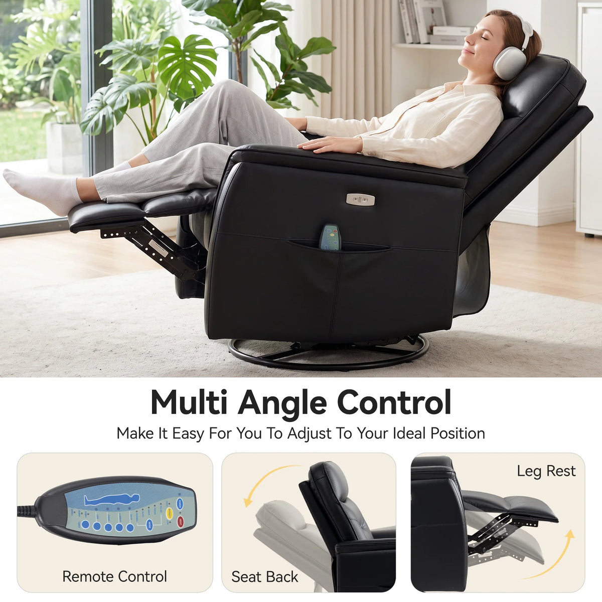 Kerdom Power Lift Recliner Chair With Vibration Massage Heating