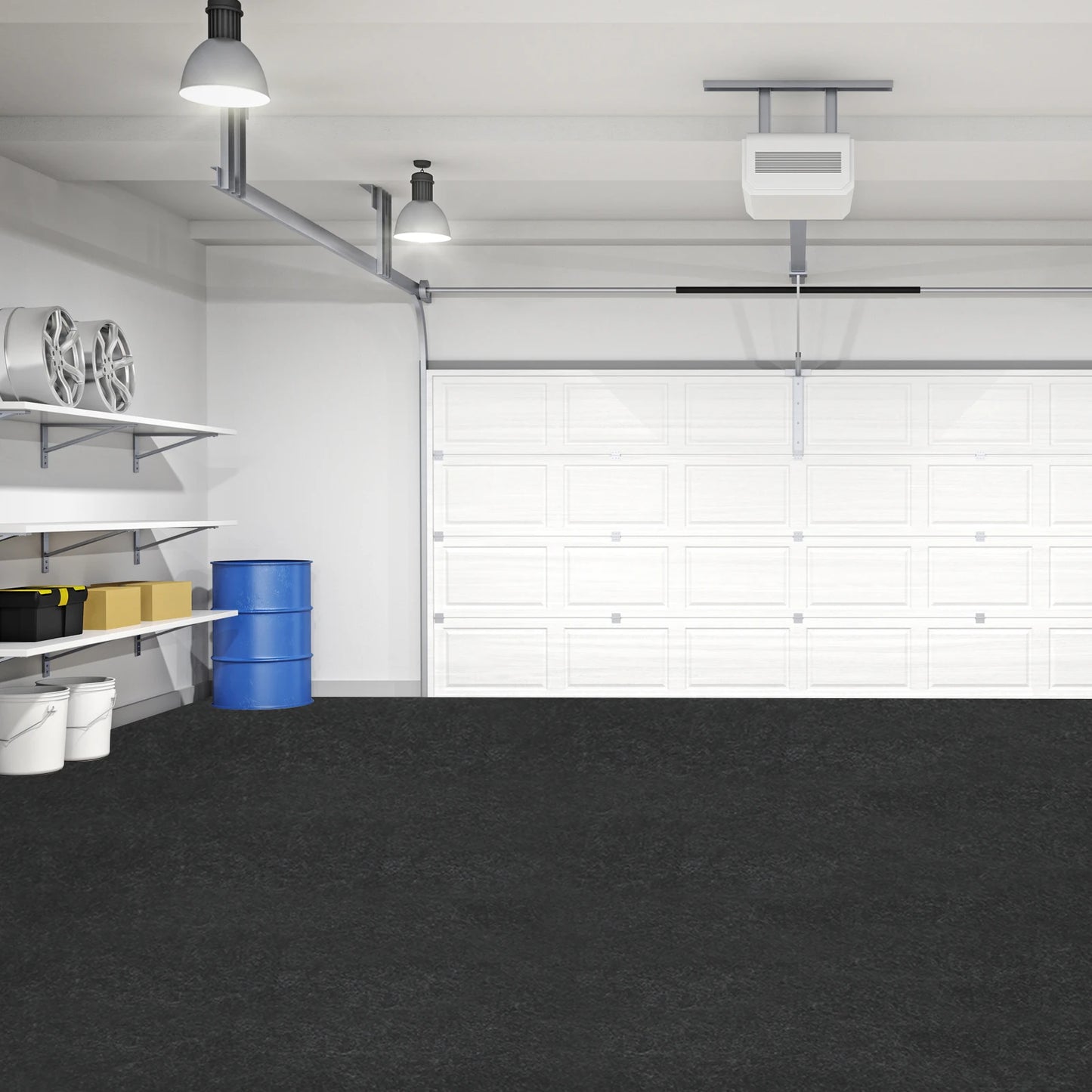 Waterproof Garage Floor Mat, Non-Slip Oil Resistant Pe Backing Mat For Garage, Workshop, Warehouse, Easy To Clean & Cut，Garage Floor Mat, Garage Non-Slip Mat, Floor Protection Mat