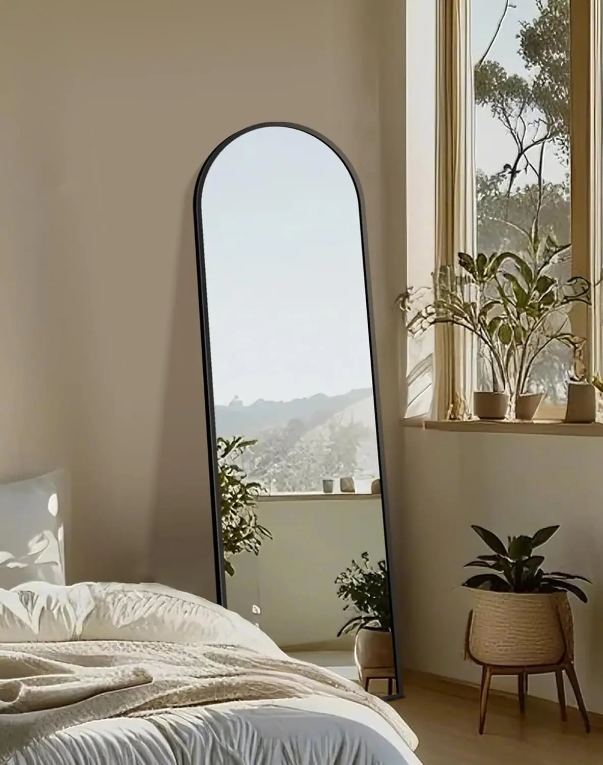 Mirror Full Length,Standing Mirror Full Body,Large Floor with Stand for Wall Entryway Door Bedroom Bathroom Living Room
